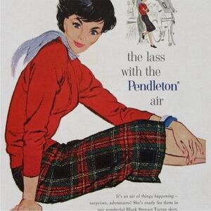 Pendleton black stewart tartan skirt